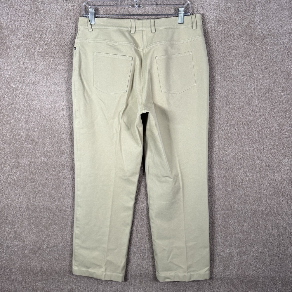 St John Sport Pants Women's 10 Beige Straight Leg Stretch Casual Career Twill - Picture 11 of 13